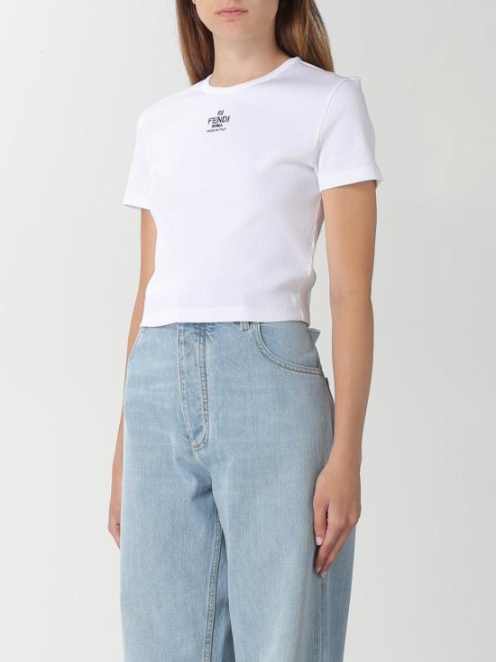 26SS 펜디 코튼 티셔츠 FS8110ANQM F0ZNM White - FENDI