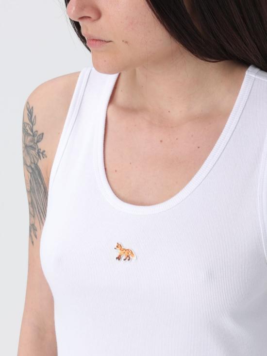 26SS 메종키츠네 베이비 폭스 탱크탑 PW00623KA0033 P100 White - MAISON KITSUNE
