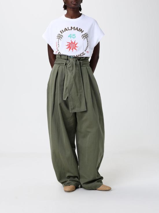 26SS 발망 팬츠 GF0PQ285CG64 7EC Green - BALMAIN