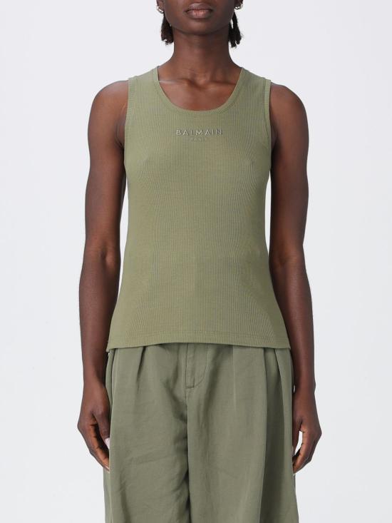 26SS 발망 민소매 티셔츠 GF0EB075BD10 UIY Green