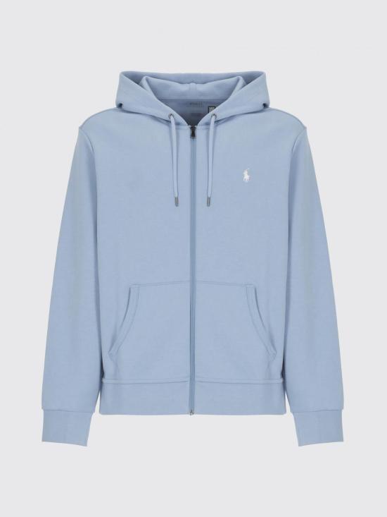 26SS 폴로 랄프로렌 더블 니트 후드 집업 710881517 507 Gnawed Blue - POLO RALPH LAUREN