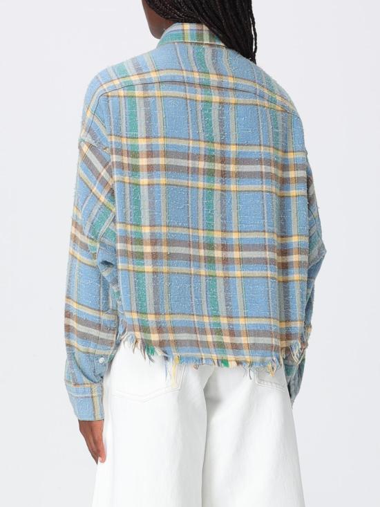 26SS 알13 크롭 워크셔츠 R13W7298R LAID Blue - R13