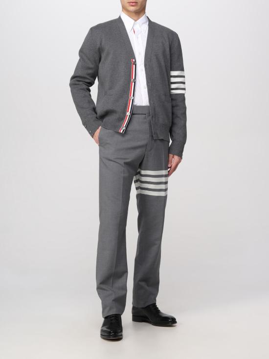 26SS 톰브라운 그로그랭 플래킷 솔리드 포플린 셔츠 MWL010E03113 100 White - THOM BROWNE