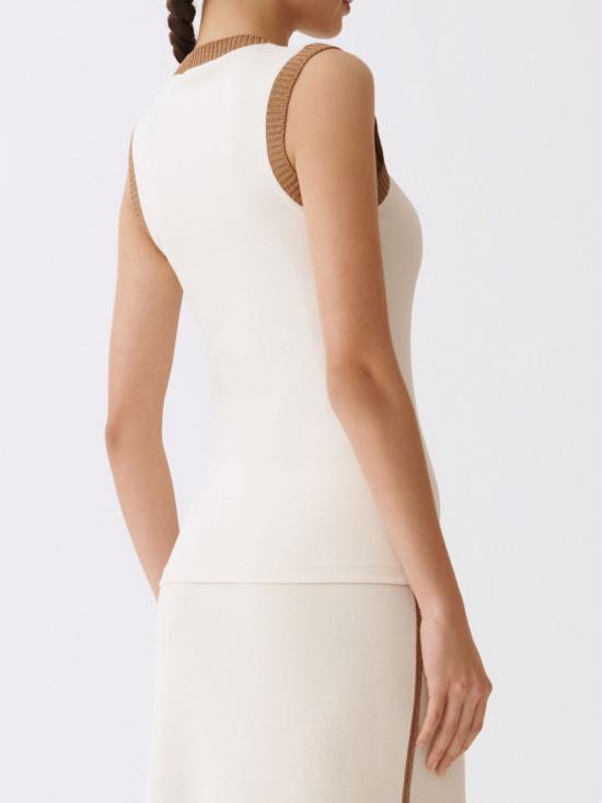 26SS 파비아나 필리피 민소매 티셔츠 JED276F582M224 VR2 Butter - FABIANA FILIPPI