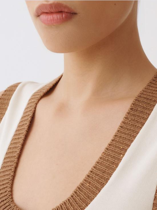 26SS 파비아나 필리피 민소매 티셔츠 JED276F582M224 VR2 Butter - FABIANA FILIPPI