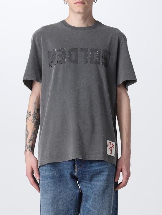 26SS 골든구스 골든 로고 프린트 반팔 티셔츠 GMP01220P00067160318 Grey