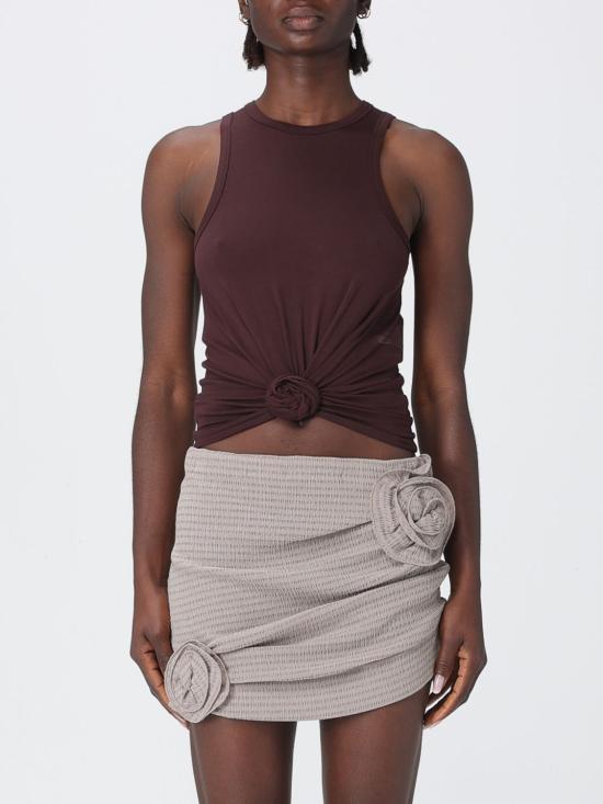 26SS 마그다뷰트림 민소매 티셔츠 166526 Brown