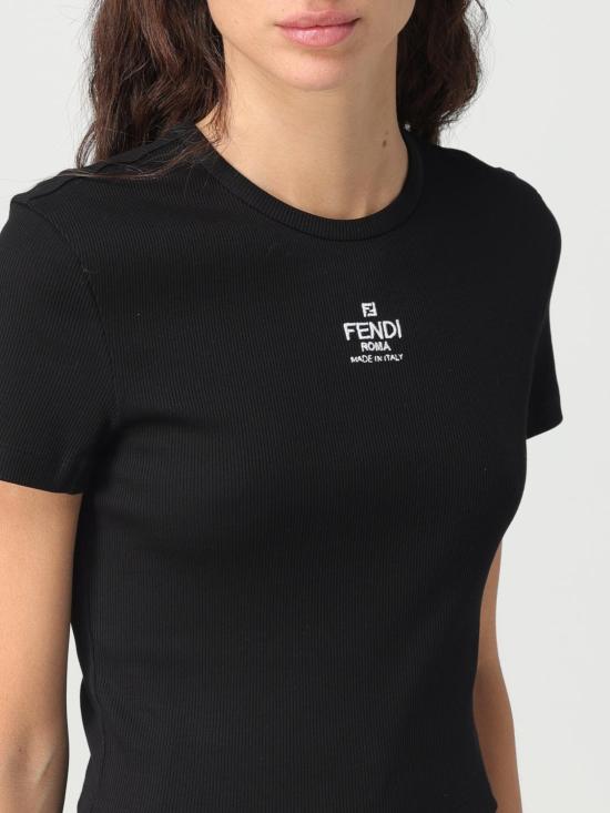 26SS 펜디 코튼 티셔츠 FS8110ANQM F0GME Black - FENDI