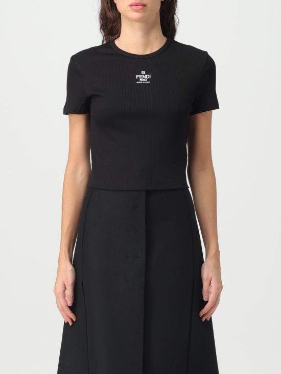 26SS 펜디 코튼 티셔츠 FS8110ANQM F0GME Black