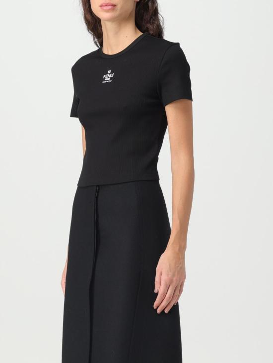 26SS 펜디 코튼 티셔츠 FS8110ANQM F0GME Black - FENDI