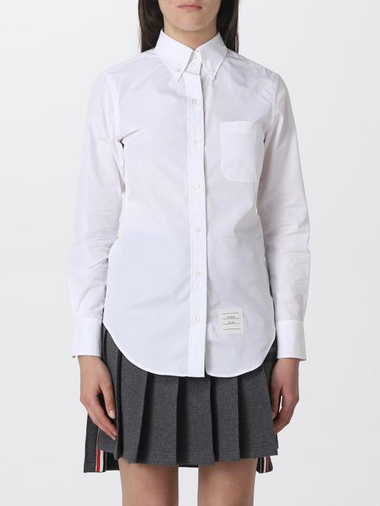 26SS 톰브라운 클래식 코튼 포플린 RWB 트리밍 셔츠 FLL005E03113 100 White