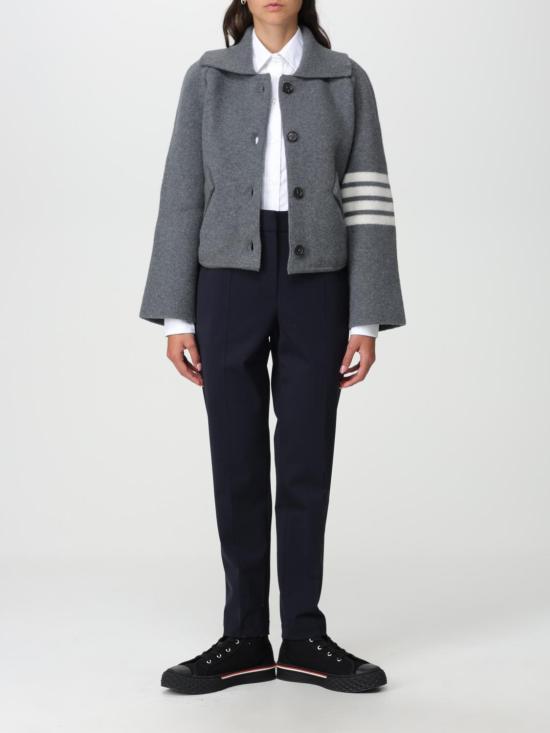 26SS 톰브라운 클래식 코튼 포플린 RWB 트리밍 셔츠 FLL005E03113 100 White - THOM BROWNE