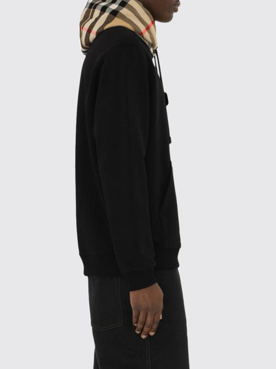 26SS 버버리 체크 후드 코튼 후드 8058117 Black - BURBERRY