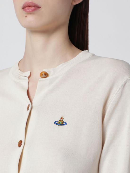 26SS 비비안웨스트우드 BEA 베아 니트 가디건 1803002PY003F A408 White - VIVIENNE WESTWOOD