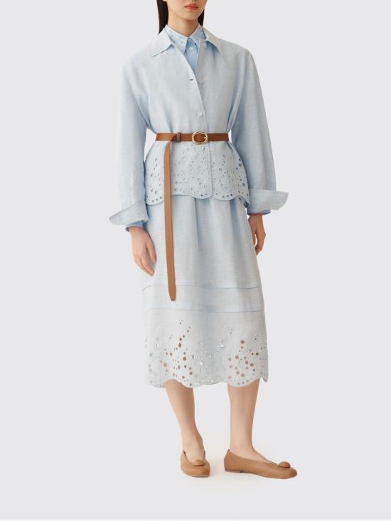 26SS 파비아나 필리피 린넨 캔버스 재킷 GCD276F665M178 5156 Gnawed Blue - FABIANA FILIPPI
