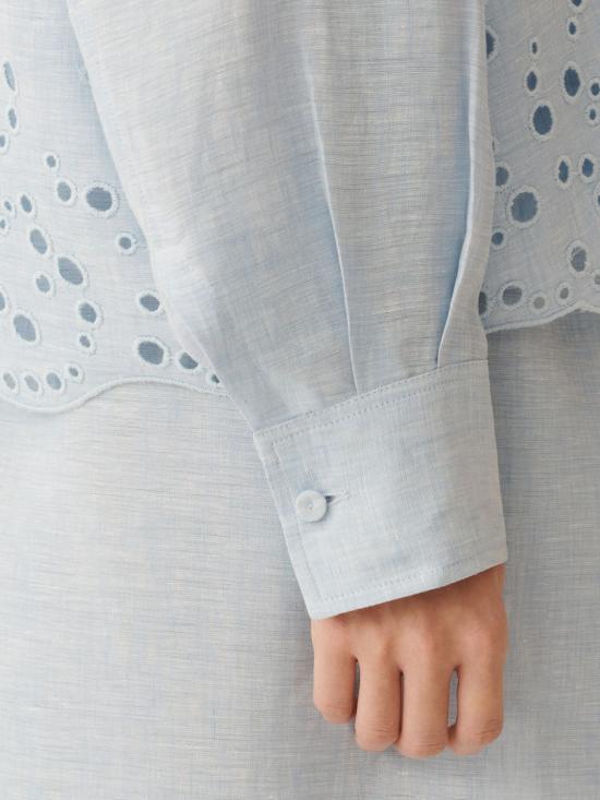 26SS 파비아나 필리피 린넨 캔버스 재킷 GCD276F665M178 5156 Gnawed Blue - FABIANA FILIPPI