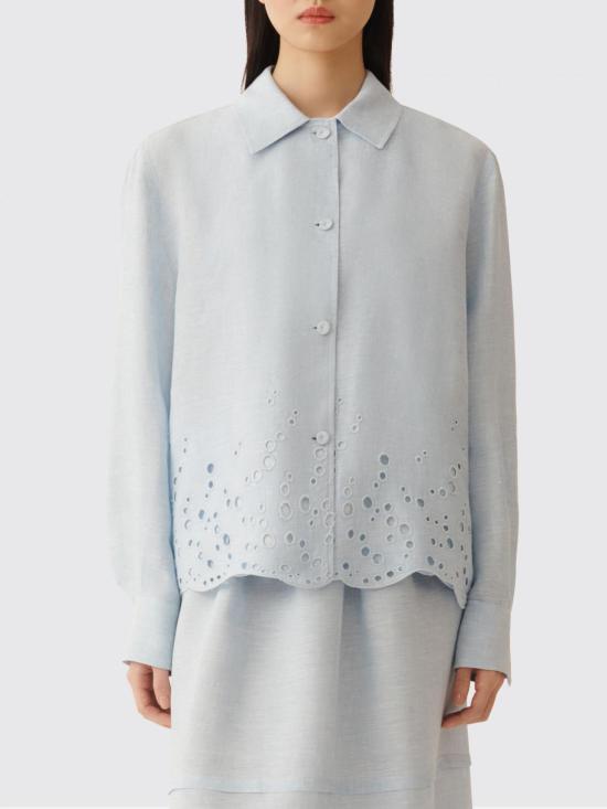 26SS 파비아나 필리피 린넨 캔버스 재킷 GCD276F665M178 5156 Gnawed Blue