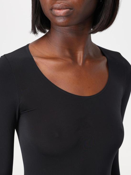 26SS 월포드 바디수트 티셔츠 78055 7005 Black - WOLFORD