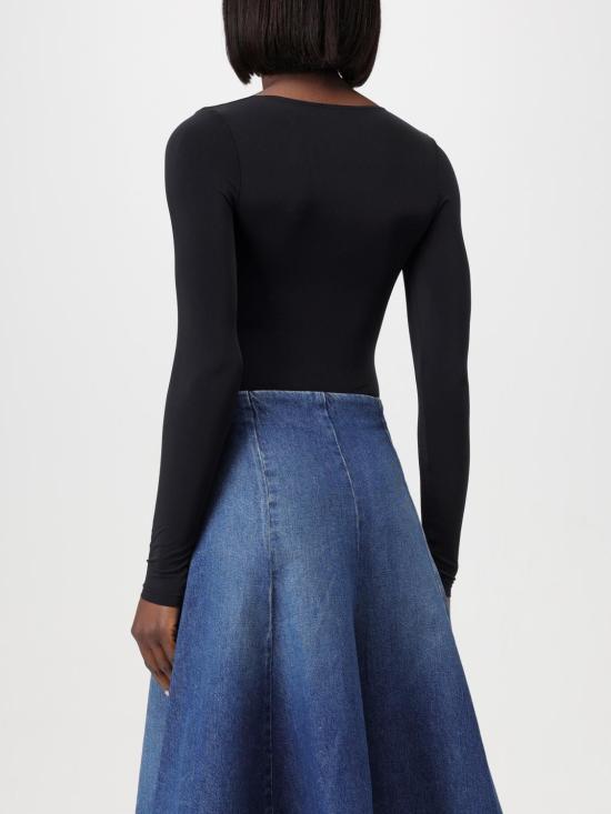 26SS 월포드 바디수트 티셔츠 78055 7005 Black - WOLFORD