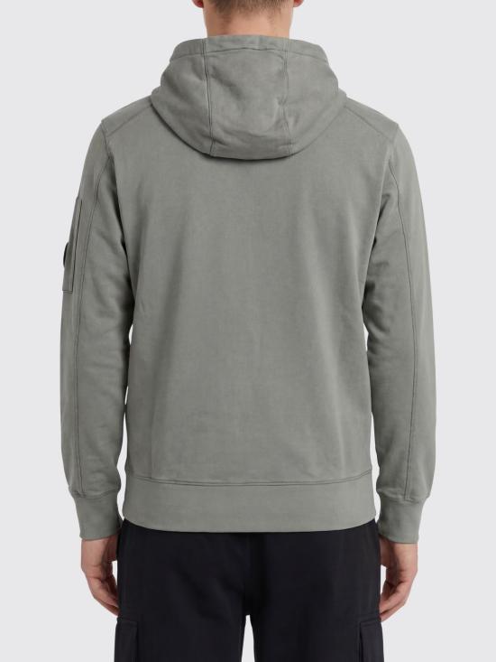 26SS 씨피 컴퍼니 집 후드 렌즈 스웨트셔츠 20CMSS081A002246G 921 Grey - C.P. COMPANY