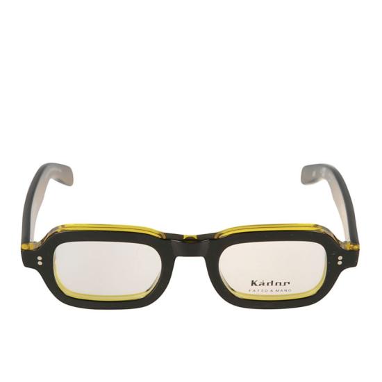  카돌 안경 메탈릭 리벳 디테일이 돋보이는 로키 직사각형 투톤 안경