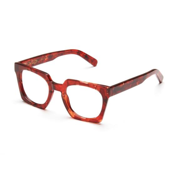  카돌 안경 마야 오버사이즈 호피무늬 사각 프레임 안경 - KADOR