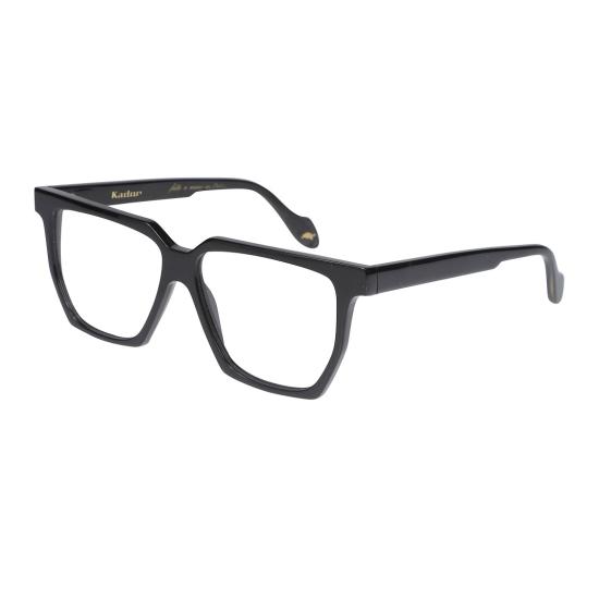  카돌 안경 샤를리즈 라이트의 기하학적 블랙 프레임  (각진 디자인) - KADOR