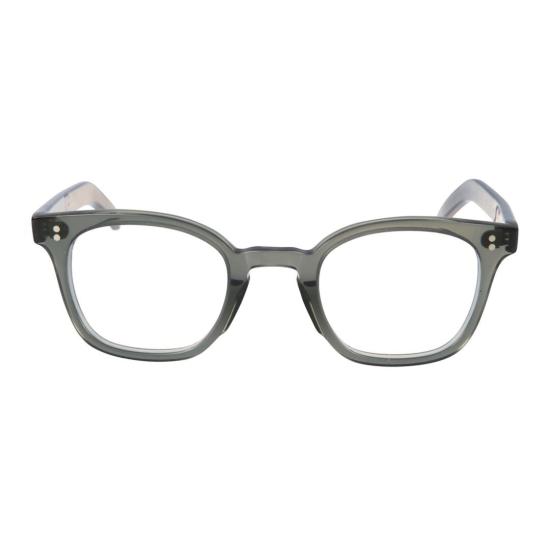  카돌 안경 클래시코 반투명 회색 원형 프레임 안경 (금속 리벳 장식)