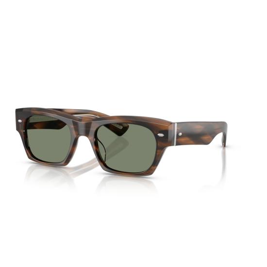 26SS 올리버피플스 선글라스 0Ov5514su 실버 액센트가 있는 직사각형 호피무늬 아세테이트 - OLIVER PEOPLES