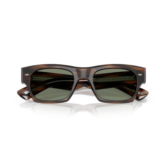 26SS 올리버피플스 선글라스 0Ov5514su 실버 액센트가 있는 직사각형 호피무늬 아세테이트 - OLIVER PEOPLES