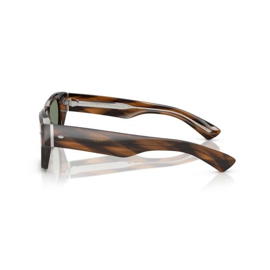 26SS 올리버피플스 선글라스 0Ov5514su 실버 액센트가 있는 직사각형 호피무늬 아세테이트 - OLIVER PEOPLES
