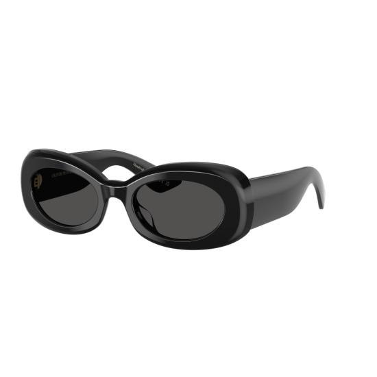 26SS 올리버피플스 선글라스 0Ov5606su 골드 액센트가 있는 오버사이즈 블랙 아세테이트 - OLIVER PEOPLES