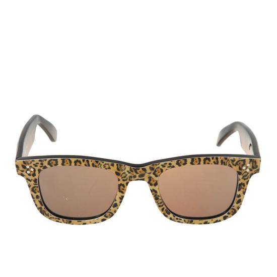  카돌 선글라스 솔레미오 볼드 레오파드 프린트 직사각형