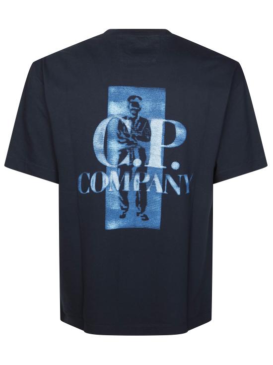 26SS 씨피 컴퍼니 반팔 티셔츠 20CMTS143A110579W 888 BLU - C.P. COMPANY