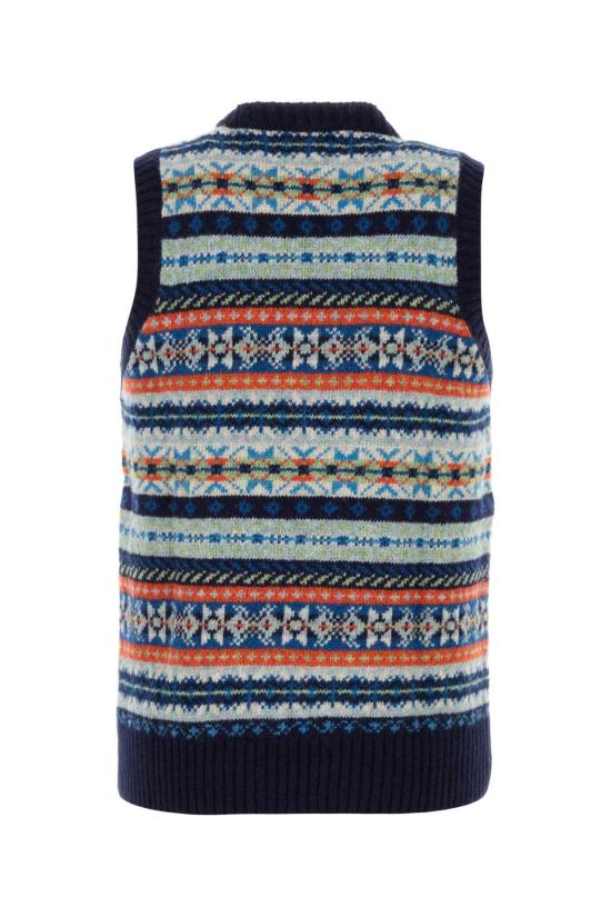 25FW 할리 오브 스코틀랜드 민소매 티셔츠 M35741V NAVY Printed - HARLEY OF SCOTLAND