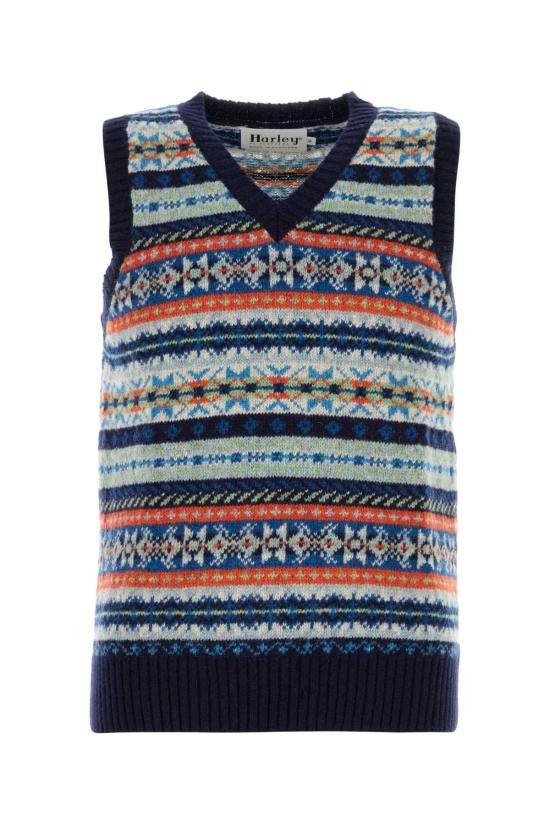 25FW 할리 오브 스코틀랜드 민소매 티셔츠 M35741V NAVY Printed