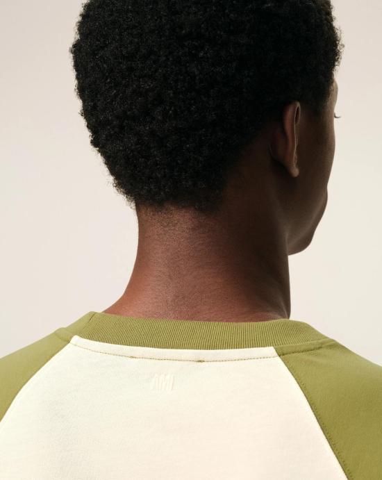 26SS 아미 코튼 아미 드 하트 니트 패치 티셔츠 UTS379726 A041 - AMI