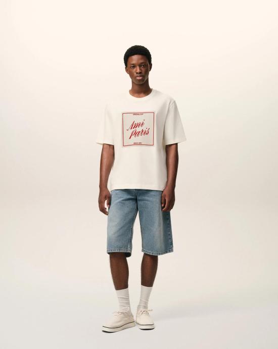 26SS 아미 반팔 티셔츠 UTS385726 136 Blanc creme - AMI