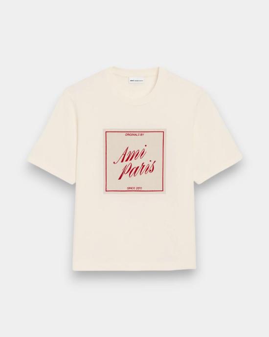 26SS 아미 반팔 티셔츠 UTS385726 136 Blanc creme