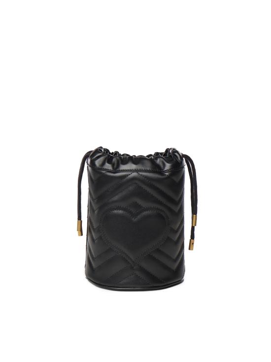 26SS 구찌 GG 마몽 마틀라세 미니 버킷백 575163 DTDRT1000 BLACK - GUCCI