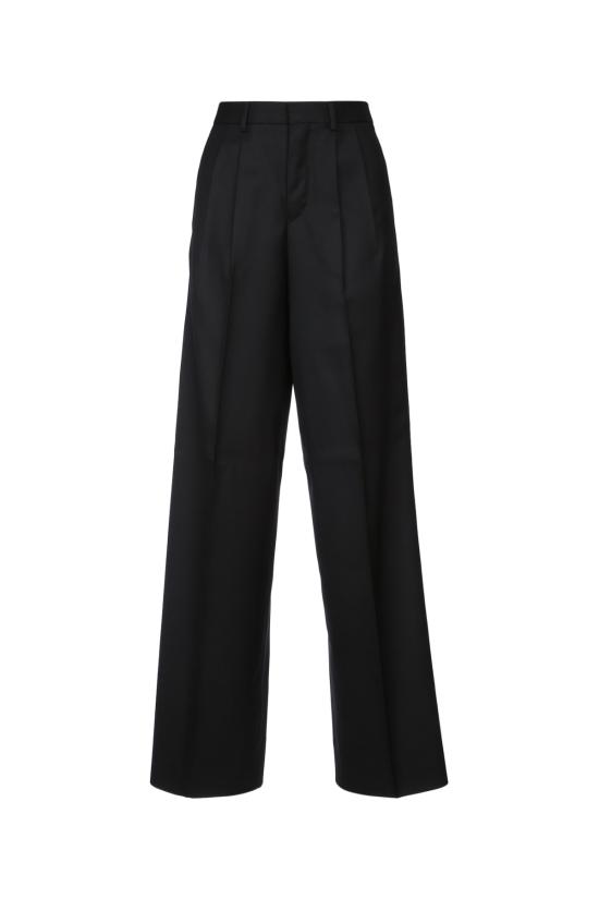 25FW 셀린느 라이트 울 개버딘 플리츠 트라우저 RP07B673D 38UB ULTRABLACK