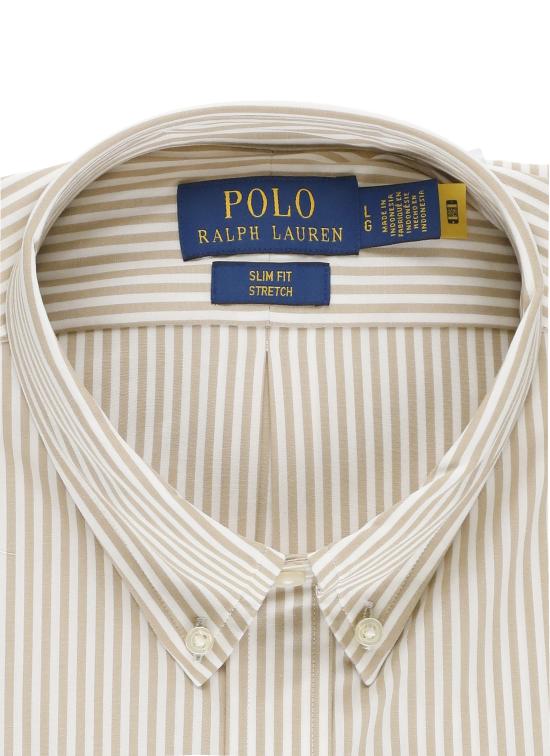26SS 랄프 로렌 긴팔 셔츠 710929344 500 Beige - RALPH LAUREN