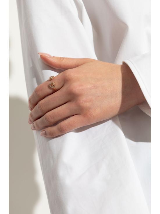 26SS 토리버치 밀러 파베 오픈 링 160180783 GOLD CRYSTAL GOLD TONE - TORY BURCH