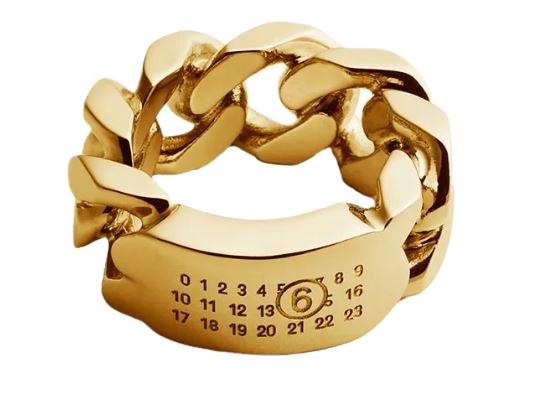 25FW MM6 메종마르지엘라 반지 SM6UQ0104P8371950 GOLD TONE