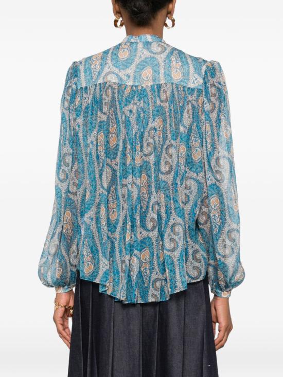 26SS 에트로 블라우스 WRIA004899SA1O2X0809 Light blue Multicolour - ETRO