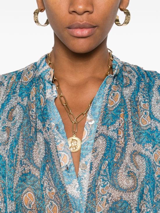 26SS 에트로 블라우스 WRIA004899SA1O2X0809 Light blue Multicolour - ETRO