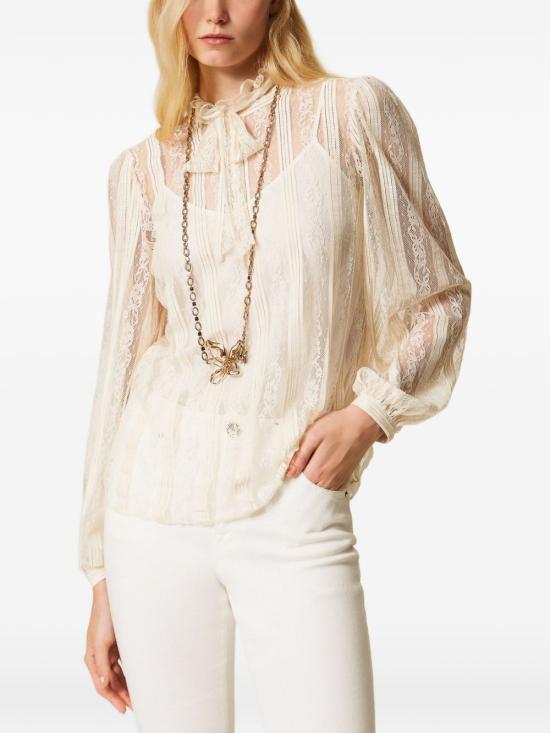 26SS 트윈셋 블라우스 261TP2541S2152700059 Mother of pearl - TWINSET