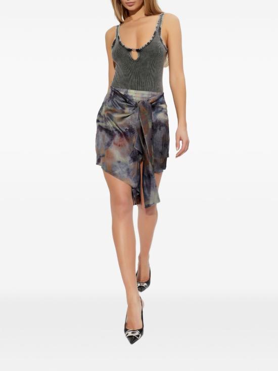 26SS 디젤 printed satin 스커트 A212250DMBN8ATA Grey - DIESEL