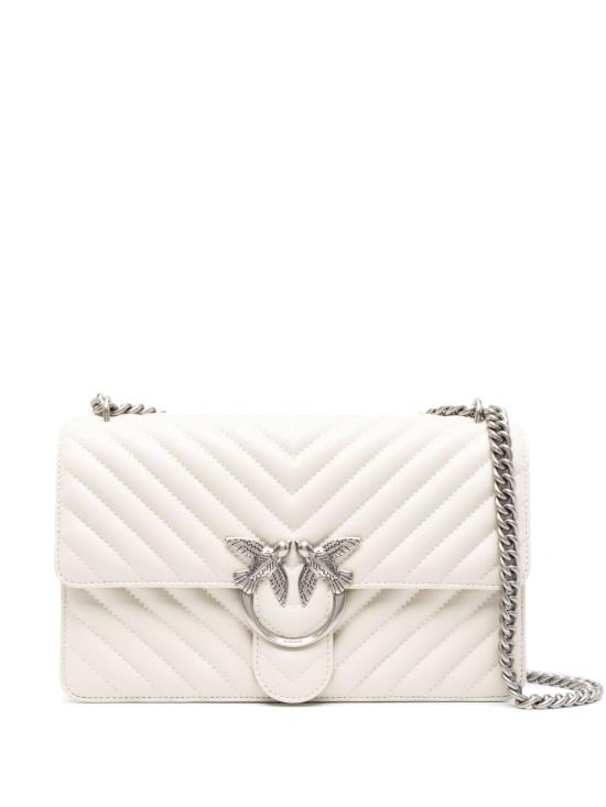 26SS 핑코 토트백 100941A0GKZ14O BIANCO SILVER