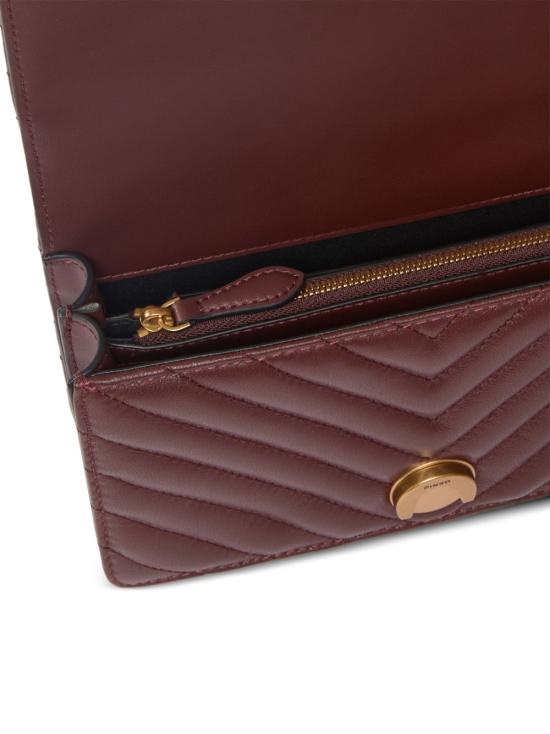 26SS 핑코 숄더백 100074A0GKR49Q BURGUNDY ORO - PINKO